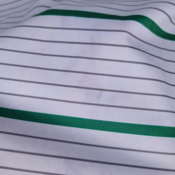 Oakley Polo Shirt Mens XL Striped Green, White Hydrolix Performance - Picture 6 of 14